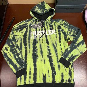 Reason Mens Green Black Hustler Long Sleeve Tie Dye Pullover Hoodie Size M or L
